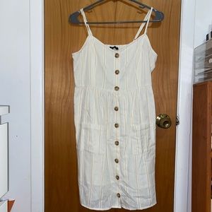 white dress with adjustable straps